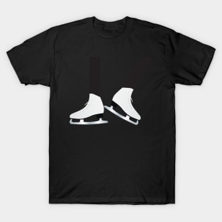 White Ice Skates T-Shirt